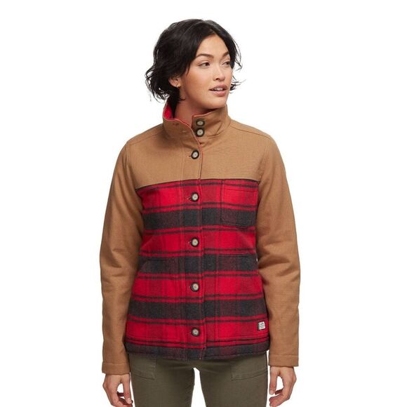 KAVU Highlands Jacket Brown Red Charcoal Size XS - Picture 1 of 9